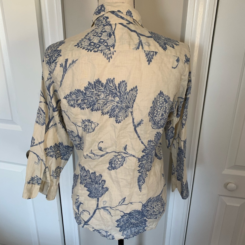 RALPH LAUREN 100% LINEN SHIRT with buttons - Picture 4 of 6